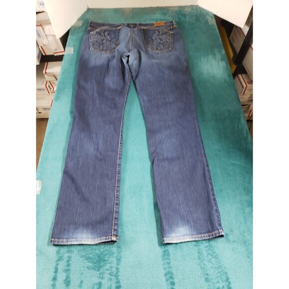 Lucky Brand Jeans Size 14 Womens Blue Stretch Pant Mid Rise Sweet and Straight - Picture 10 of 13